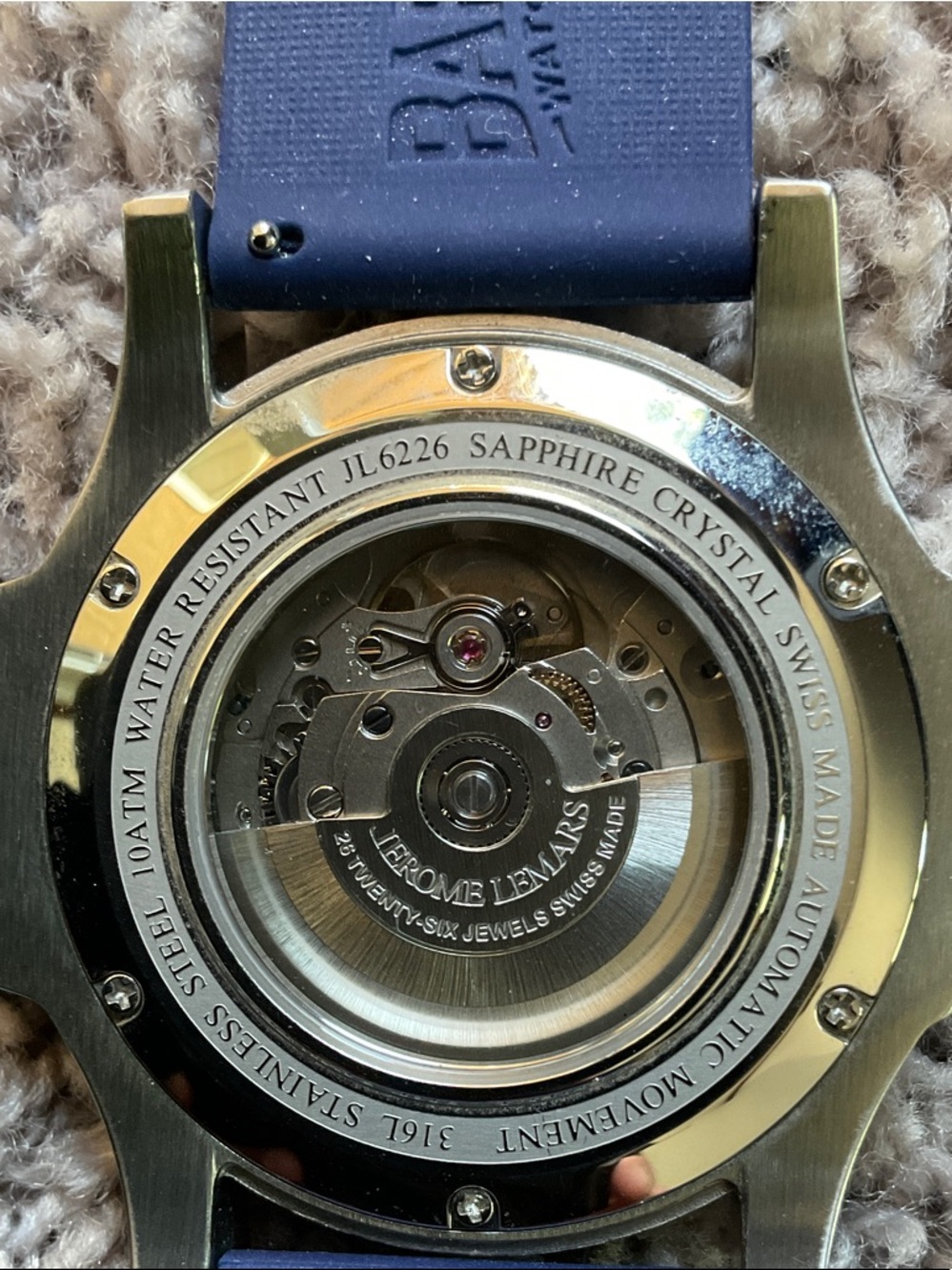 JEROME LEMARS automatic dive style men’s watch, like new, Swiss made - Picture 6 of 7